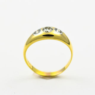 Brillantring aus Gelb- und Weißgold