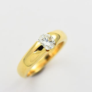 Brillantring aus Gelbgold
