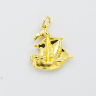 Anhänger Segelschiff aus Gelbgold