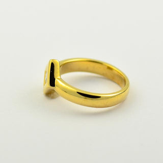 Brillantring aus Gelbgold