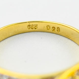 Diamantring aus Gelb- und Weißgold