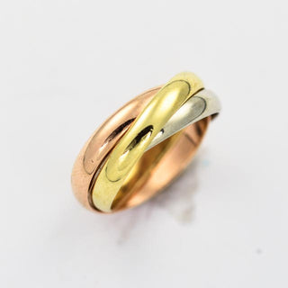 Cartier Ring Trinity aus Gelb-, Rot- und Weißgold