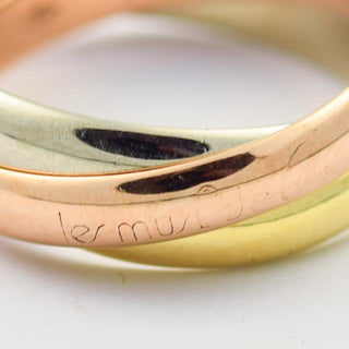 Cartier Ring Trinity aus Gelb-, Rot- und Weißgold
