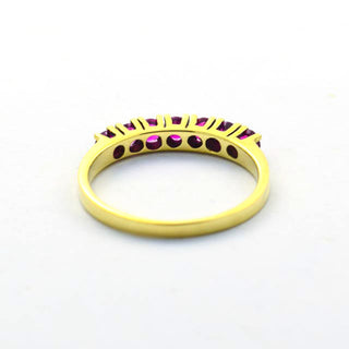 Rubinring aus 585 Gelbgold, nachhaltiger second hand Schmuck perfekt aufgearbeitet