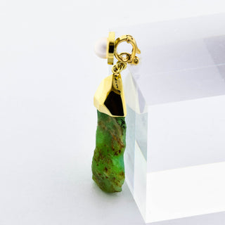 An-/Einhänger aus 585 Gelbgold mit Opal und Perle, nachhaltiger second hand Schmuck perfekt aufgearbeitet