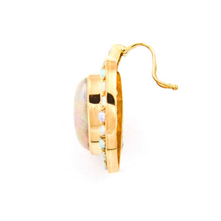 An-/Einhänger Herz aus 750 Gelbgold mit Opal, nachhaltiger second hand Schmuck perfekt aufgearbeitet