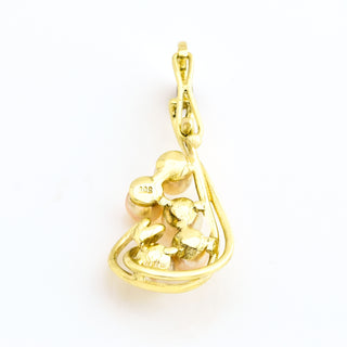 Perlenanhänger aus 585 Gelbgold, nachhaltiger second hand Schmuck perfekt aufgearbeitet