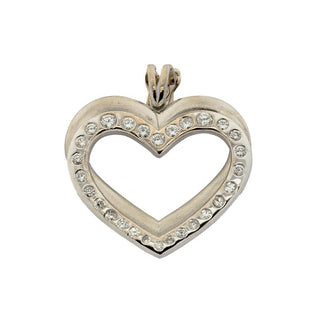 An-/Einhänger Herz aus 585 Weißgold, nachhaltiger second hand Schmuck perfekt aufgearbeitet