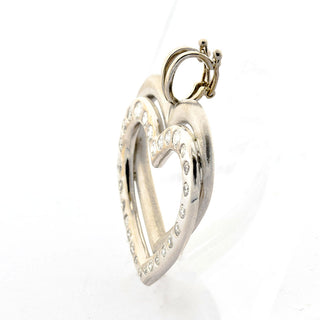 An-/Einhänger Herz aus 585 Weißgold, nachhaltiger second hand Schmuck perfekt aufgearbeitet