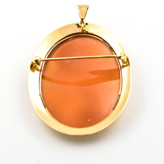 Anhänger/Brosche aus 585 Gelbgold mit Kamee/Gemme, nachhaltiger second hand Schmuck perfekt aufgearbeitet