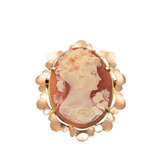 Anhänger/Brosche aus 750 Gelbgold mit Kamee/Gemme, nachhaltiger second hand Schmuck perfekt aufgearbeitet