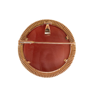 Anhänger/Brosche aus 750 Gelbgold mit Kamee/Gemme, nachhaltiger second hand Schmuck perfekt aufgearbeitet