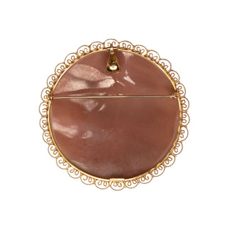 Anhänger/Brosche aus 750 Gelbgold mit Kamee/Gemme, nachhaltiger second hand Schmuck perfekt aufgearbeitet