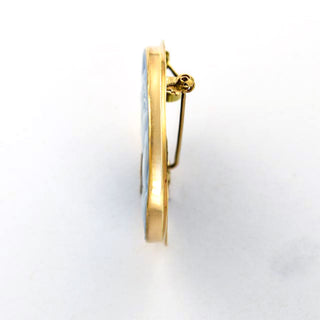 Anhänger/Brosche aus 585 Gelbgold mit Kamee/Gemme, nachhaltiger second hand Schmuck perfekt aufgearbeitet