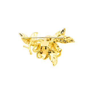 Anhänger/Brosche aus 750 Gelbgold mit Rubellit, nachhaltiger second hand Schmuck perfekt aufgearbeitet