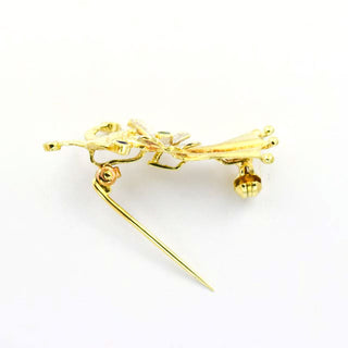 Anhänger/Brosche Clown aus 585 Gelbgold mit Rubin, Saphir und Smaragd, nachhaltiger second hand Schmuck perfekt aufgearbeitet