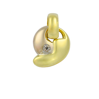 Brillantanhänger aus 585 Gelb- und Weißgold, nachhaltiger second hand Schmuck perfekt aufgearbeitet