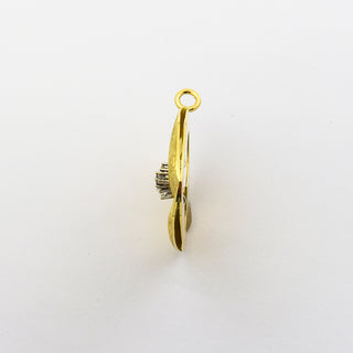 Anhänger aus 585 Gelb- und Weißgold mit Saphir und Brillant, nachhaltiger second hand Schmuck perfekt aufgearbeitet