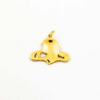 Anhänger Mädchen mit Rose aus 585 Gelbgold, nachhaltiger second hand Schmuck perfekt aufgearbeitet