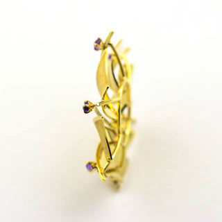 Anhänger aus 585 Gelbgold mit Amethyst, nachhaltiger second hand Schmuck perfekt aufgearbeitet