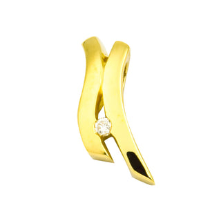 Christ Anhänger aus 585 Gelbgold mit Brillant, nachhaltiger second hand Schmuck perfekt aufgearbeitet