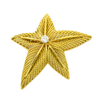 Grosse Brillantanhänger aus 585 Gelbgold, nachhaltiger second hand Schmuck perfekt aufgearbeitet