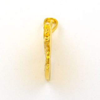 Anhänger Hund aus 585 Gelbgold mit Brillant, nachhaltiger second hand Schmuck perfekt aufgearbeitet