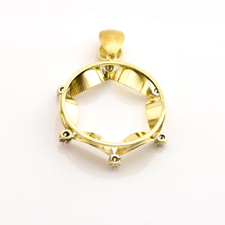 Brillantanhänger aus 585 Gelbgold, nachhaltiger second hand Schmuck perfekt aufgearbeitet