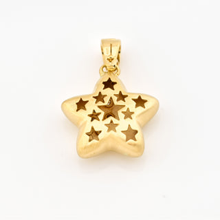 Brillantanhänger Stern aus 585 Gelbgold, nachhaltiger second hand Schmuck perfekt aufgearbeitet