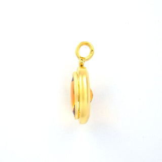 Anhänger aus 750 Gelbgold mit Citrin, nachhaltiger second hand Schmuck perfekt aufgearbeitet