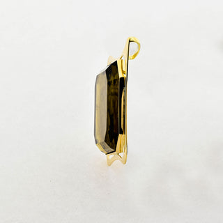 Alois Schmid Anhänger aus 585 Gelbgold mit Glas, nachhaltiger second hand Schmuck perfekt aufgearbeitet