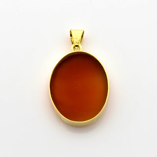 Anhänger aus 585 Gelbgold mit Kamee/Gemme, nachhaltiger second hand Schmuck perfekt aufgearbeitet