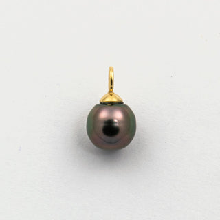 Anhänger aus 585 Gelbgold mit Tahitizuchtperle, nachhaltiger second hand Schmuck perfekt aufgearbeitet
