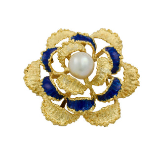 Perlenanhänger aus 750 Gelbgold, nachhaltiger second hand Schmuck perfekt aufgearbeitet