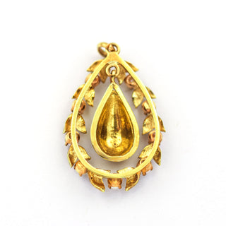 Perlenanhänger aus 750 Gelbgold, nachhaltiger second hand Schmuck perfekt aufgearbeitet