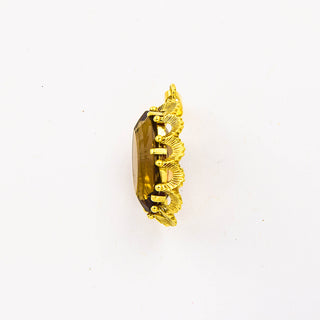 Anhänger aus 585 Gelbgold mit Rauchquarz, nachhaltiger second hand Schmuck perfekt aufgearbeitet