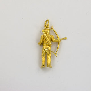 Anhänger Bogenschütze aus 585 Gelbgold, nachhaltiger second hand Schmuck perfekt aufgearbeitet