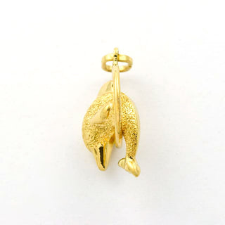 Anhänger Delphin aus 585 Gelbgold, nachhaltiger second hand Schmuck perfekt aufgearbeitet