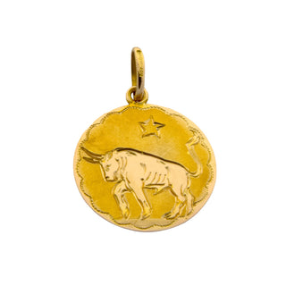 Anhänger Stier aus 750 Gelbgold, nachhaltiger second hand Schmuck perfekt aufgearbeitet