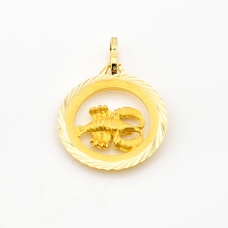 Anhänger Skorpion aus 585 Gelbgold, nachhaltiger second hand Schmuck perfekt aufgearbeitet