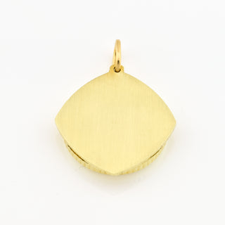 Anhänger SOS aus 585 Gelbgold, nachhaltiger second hand Schmuck perfekt aufgearbeitet