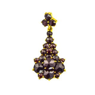 Anhänger aus Metall mit Granat, nachhaltiger second hand Schmuck perfekt aufgearbeitet