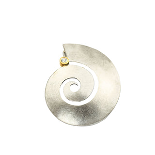 Ch. Böhnke Brillantanhänger aus 950 Platin/Gold, nachhaltiger second hand Schmuck perfekt aufgearbeitet