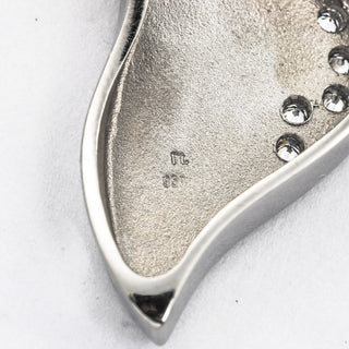 Anhänger aus 950 Platin/750 Gold mit Tsavorit und Brillant, neuwertig, nachhaltiger second hand Schmuck perfekt aufgearbeitet