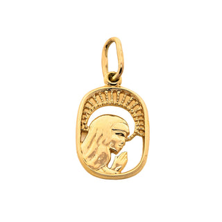 Anhänger Madonna aus 585 Roségold, nachhaltiger second hand Schmuck perfekt aufgearbeitet