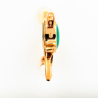 Anhänger aus 585 Rotgold mit Jade, Diamant und Perle, nachhaltiger second hand Schmuck perfekt aufgearbeitet