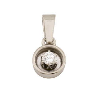 Brillantanhänger aus 585 Weißgold, nachhaltiger second hand Schmuck perfekt aufgearbeitet