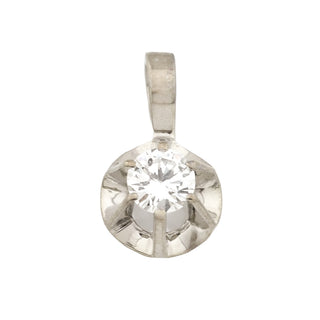 Brillantanhänger aus 585 Weißgold, nachhaltiger second hand Schmuck perfekt aufgearbeitet