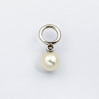 G. Körsgen Anhänger aus 750 Weißgold mit Perle und Brillant, nachhaltiger second hand Schmuck perfekt aufgearbeitet