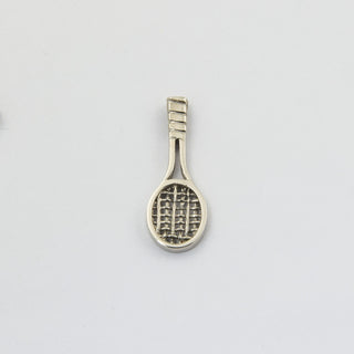 Anhänger Tennisschläger aus 585 Weißgold, nachhaltiger second hand Schmuck perfekt aufgearbeitet